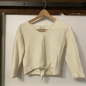 Ribbed long sleeve crop